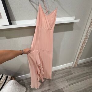 Lulu’s chiffon dress light pink size xs